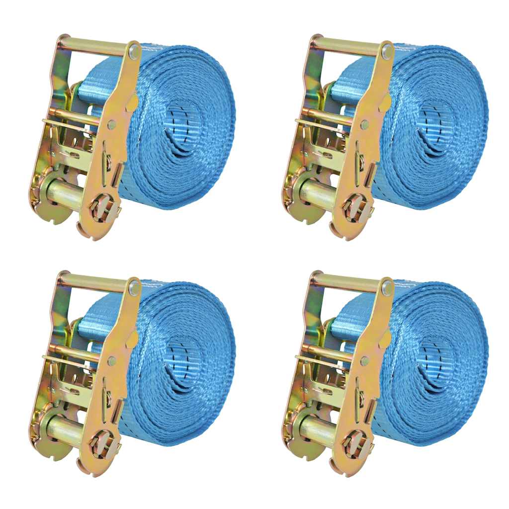Vidaxl Spanngurte 2 Tonnen 6mx38mm blau 4 Stk