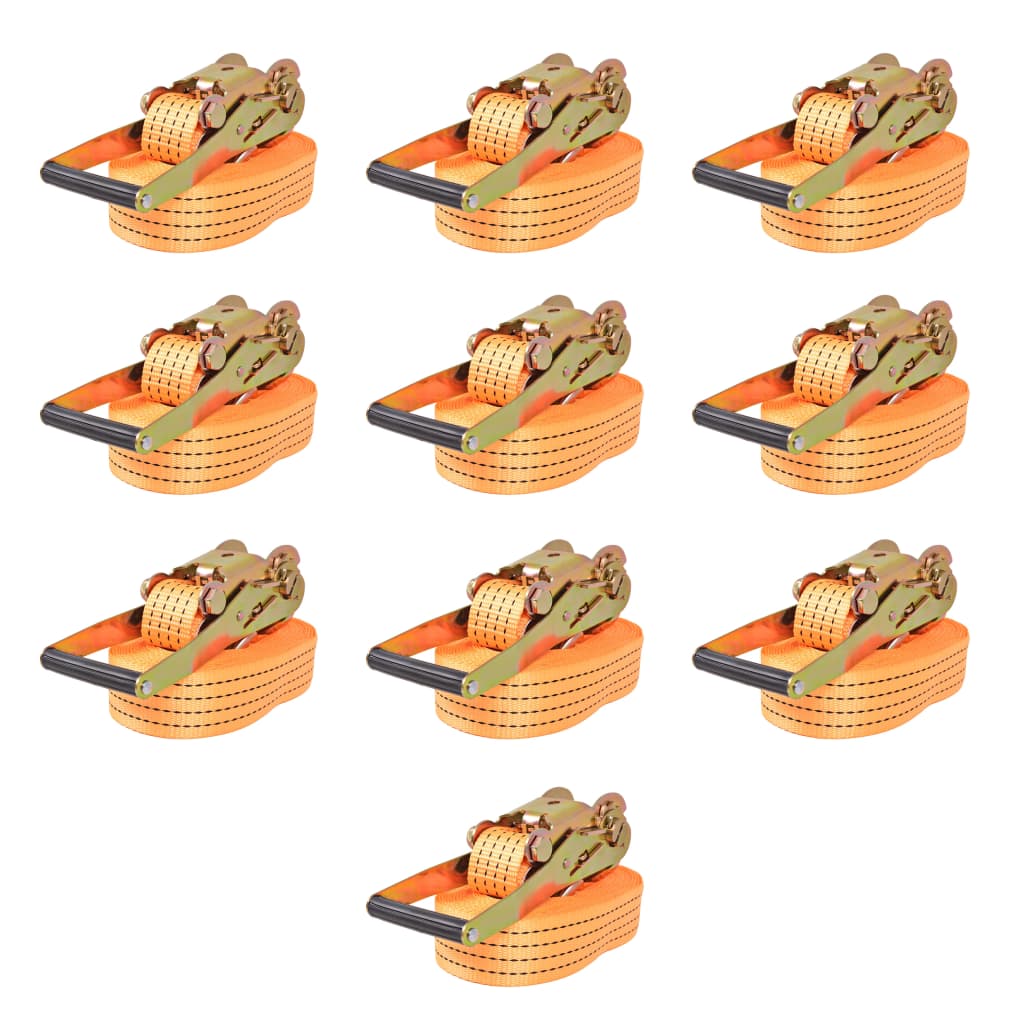 Vidaxl Spanngurte 2 Tonnen 8mx50mm orange 10 Stk