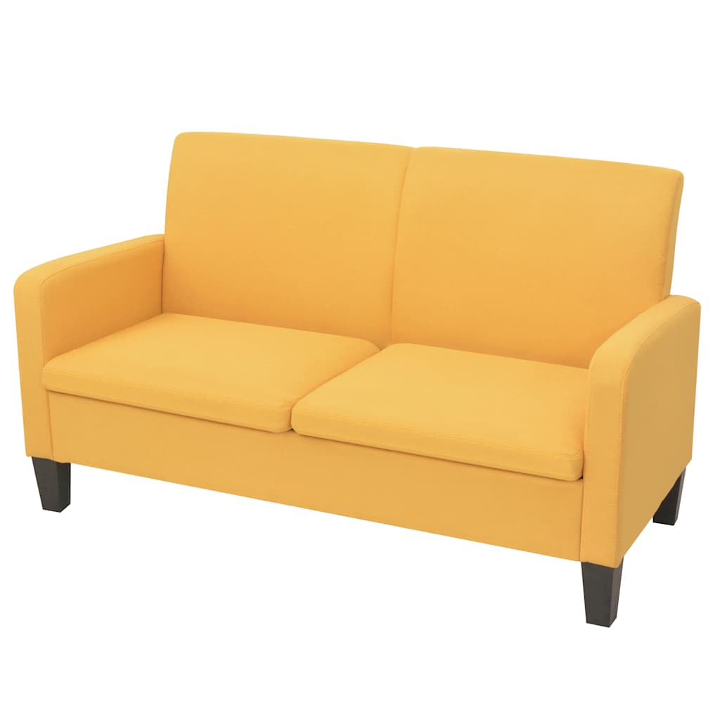 Vidaxl tweezitsbank 135x65x76 cm geel