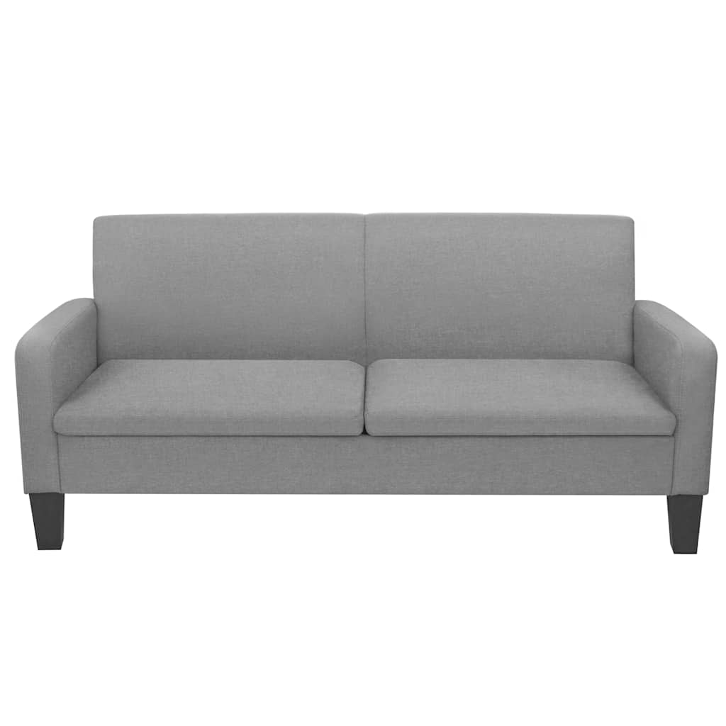 Vidaxl driezitsbank 180x65x76 cm lichtgrijs