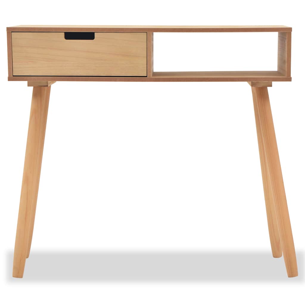 Vidaxl wandtafel 80x30x72 cm massief grenenhout bruin