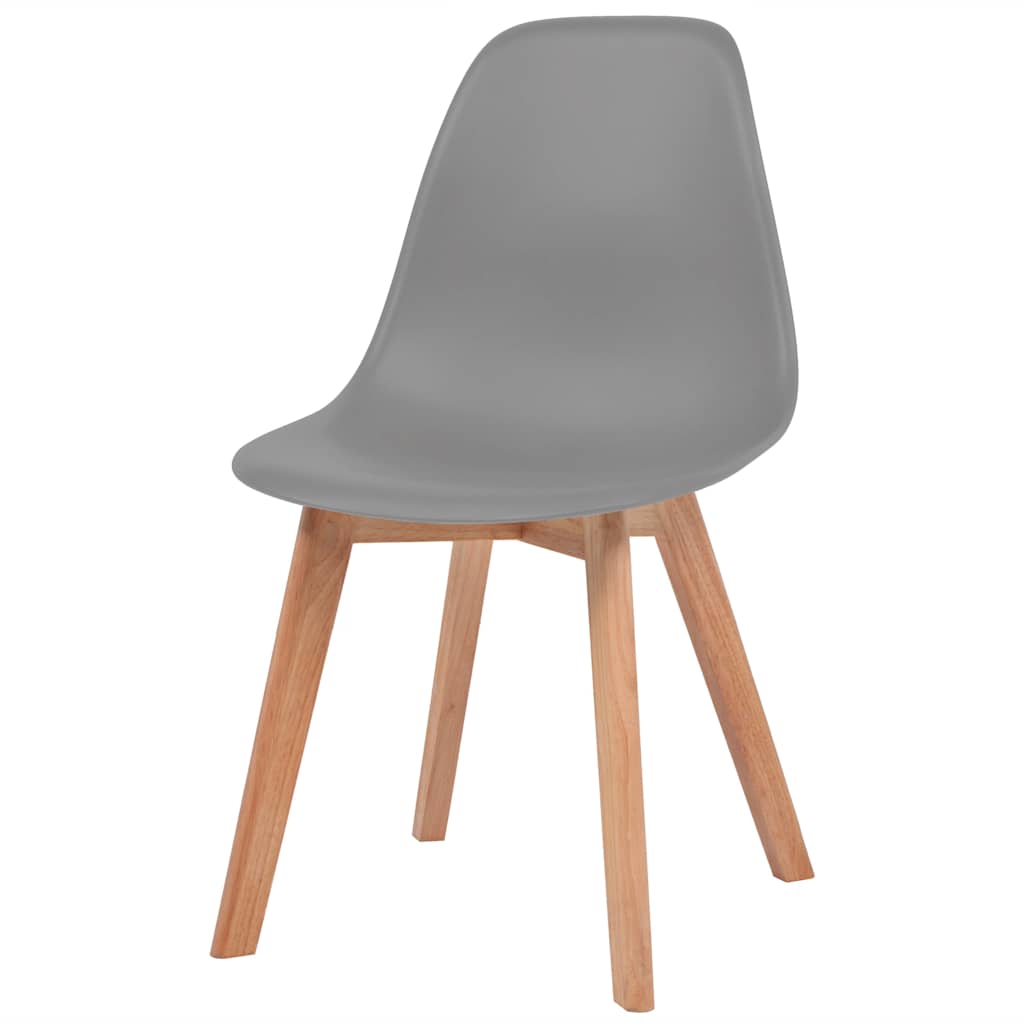 Vidaxl eetkamerstoelen 6 st kunststof grijs