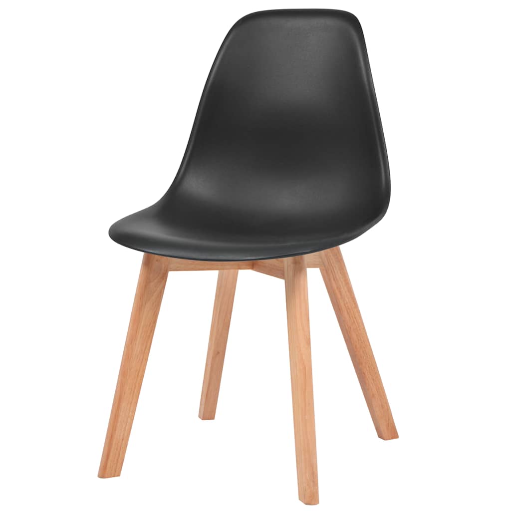Vidaxl eetkamerstoelen 6 st kunststof zwart