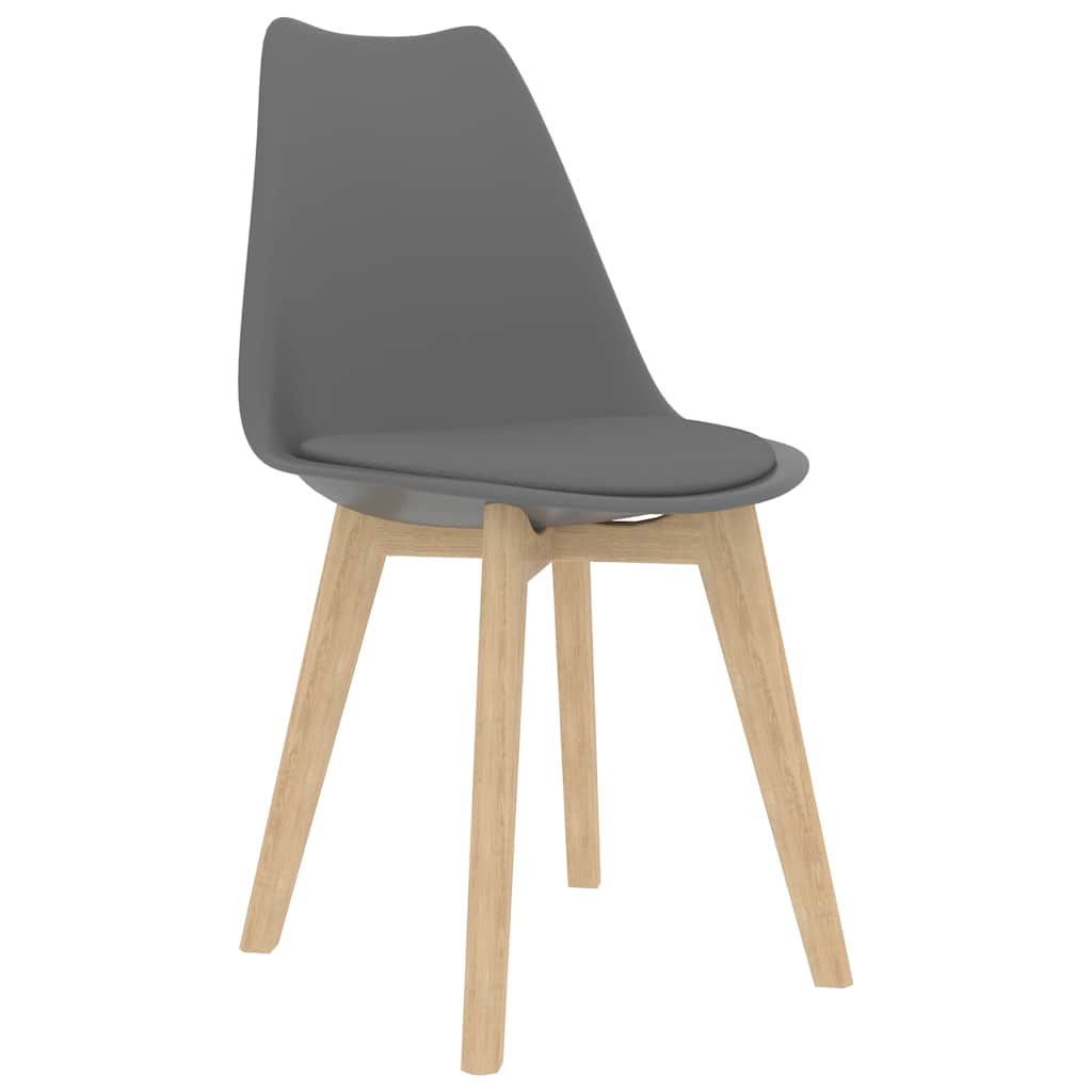 Vidaxl eetkamerstoelen 2 st kunststof grijs