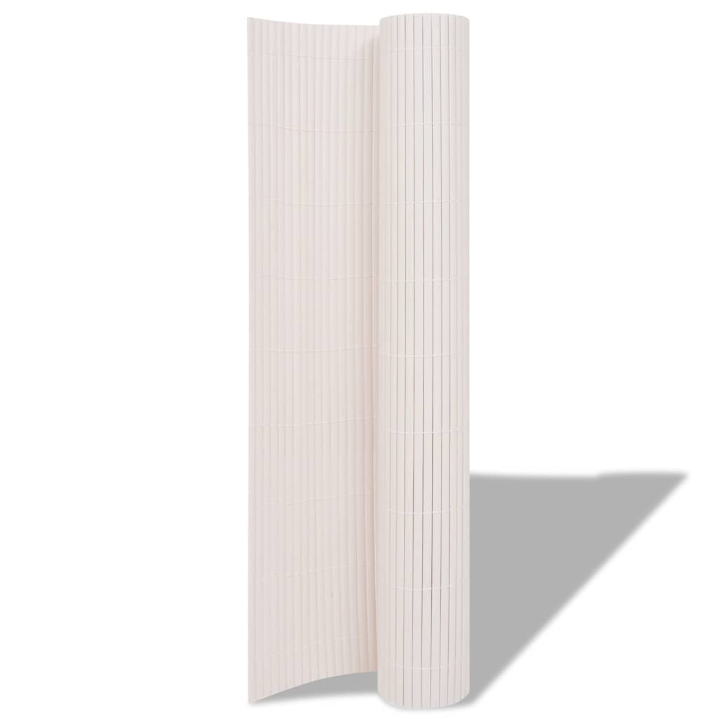 Vidaxx doppelseitiger Gartenzaun 90x300 cm weiß