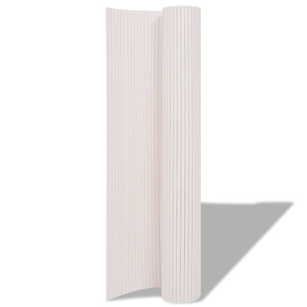 Vidaxx doppelseitiger Gartenzaun 90x300 cm weiß