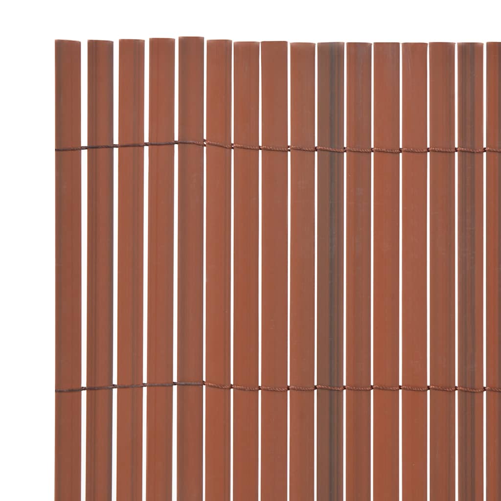 Vidaxl Gartenzäune doppelte 90 x 500 cm PVC Braun