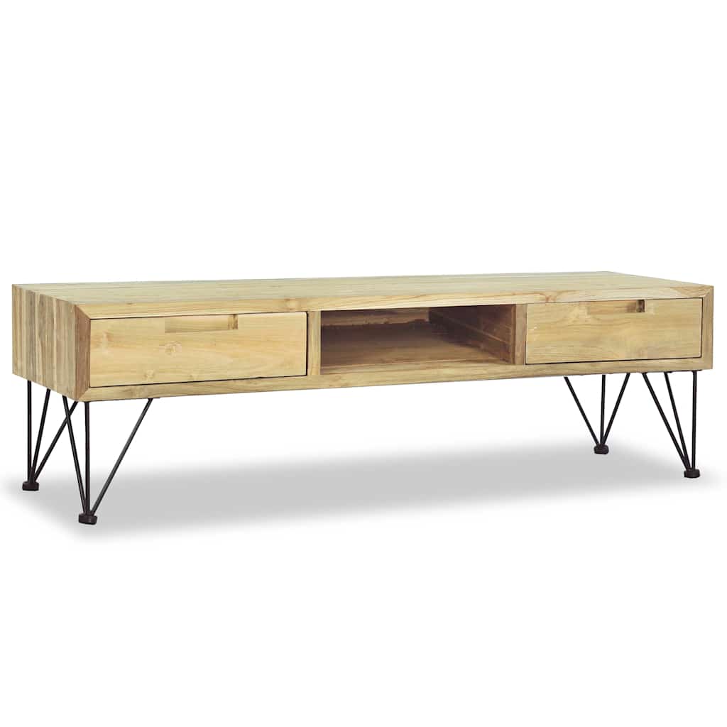 Vidaxl tv-meubel 120x35x35 cm massief teakhout