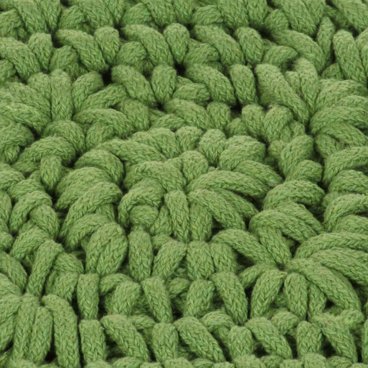 Vidaxl plaid kussen basketweave met kussen groen 50 x 50 cm katoen