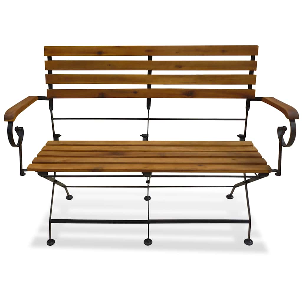 Vidaxl tuinbank inklapbaar 112 cm massief acaciahout