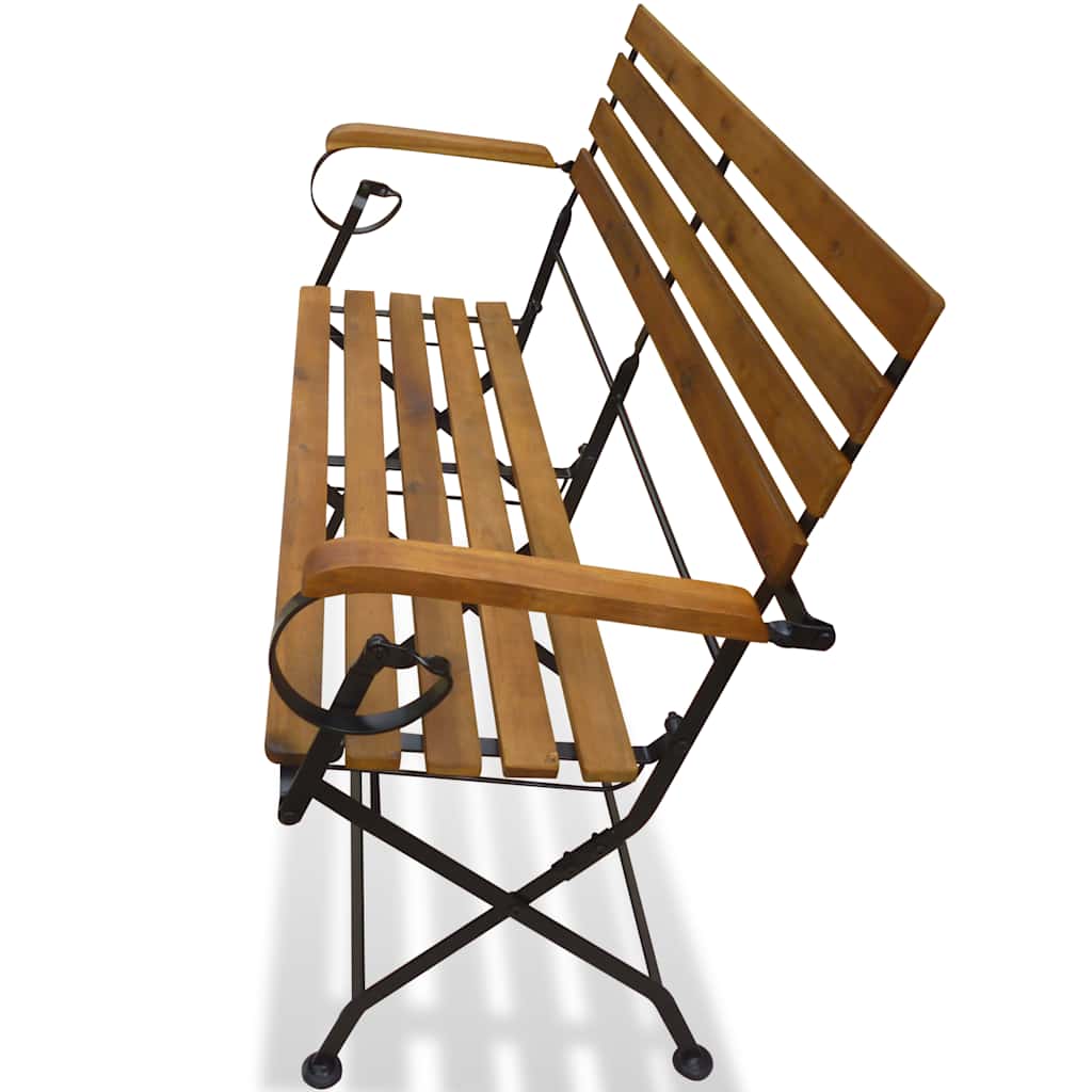 Vidaxl tuinbank inklapbaar 112 cm massief acaciahout