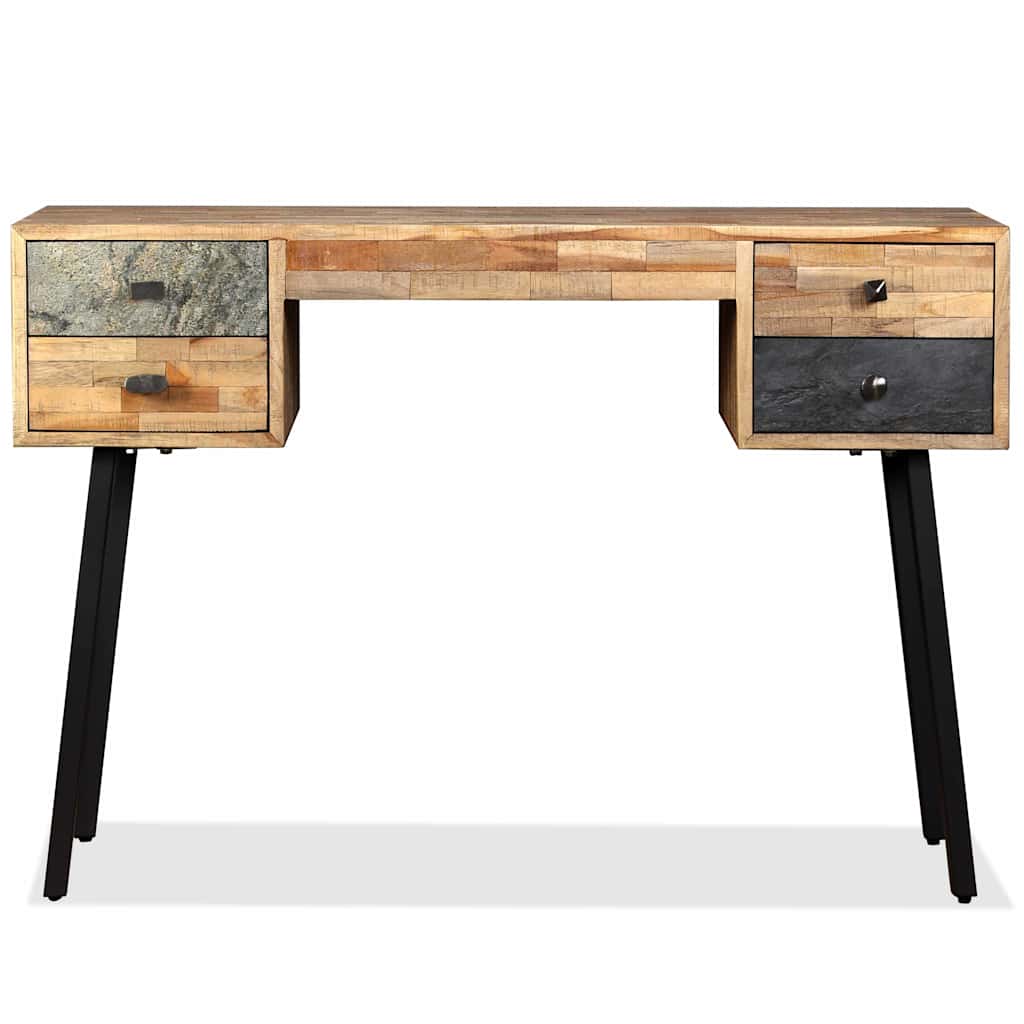 Vidaxl schrijftafel 110x50x76 cm massief gerecycled teakhout