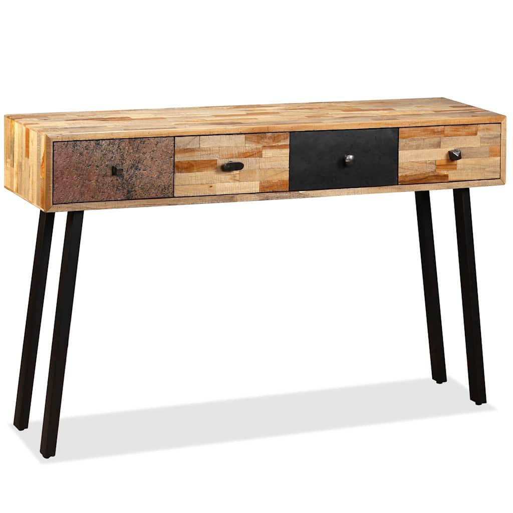 Vidaxl wandtafel 120x30x76 cm massief gerecycled teakhout