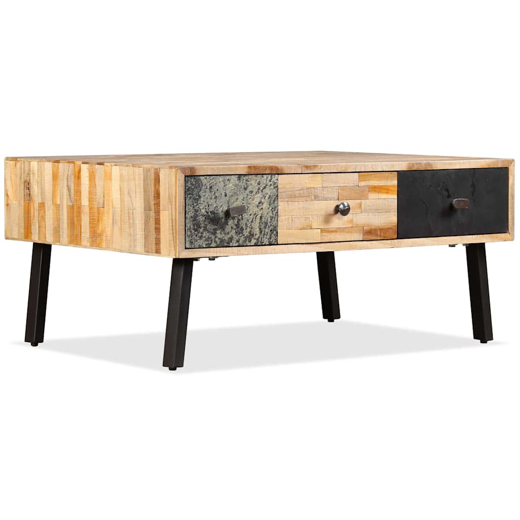 Vidaxl salontafel 90x65x40 cm massief gerecycled teakhout