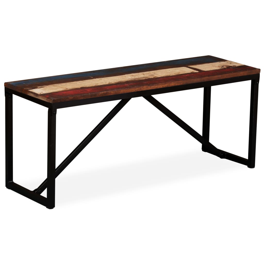 Vidaxl bankje 110x35x45 cm massief gerecycled hout