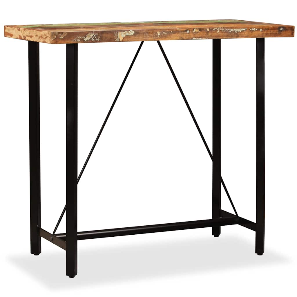 Vidaxl bartafel 120x60x107 cm massief gerecycled hout