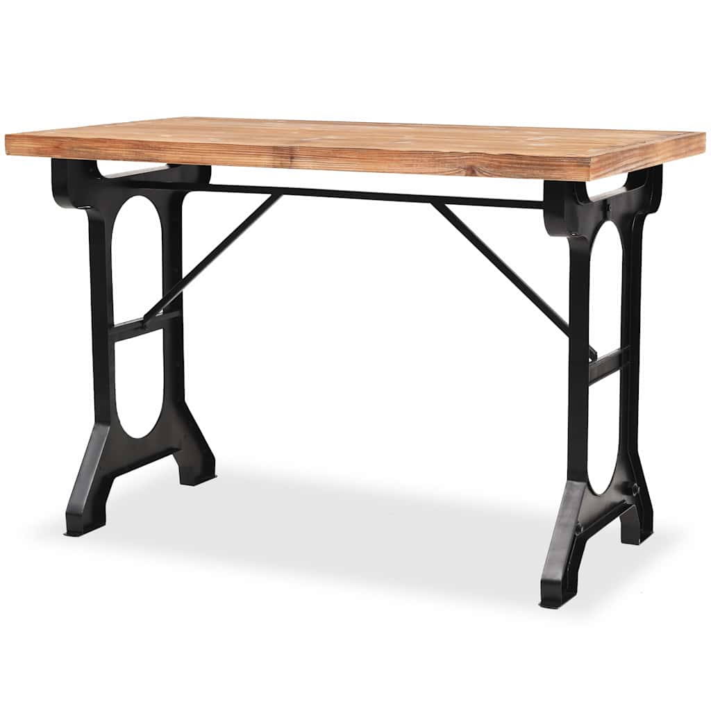 Vidaxl eettafel 122x65x82 cm massief vurenhout
