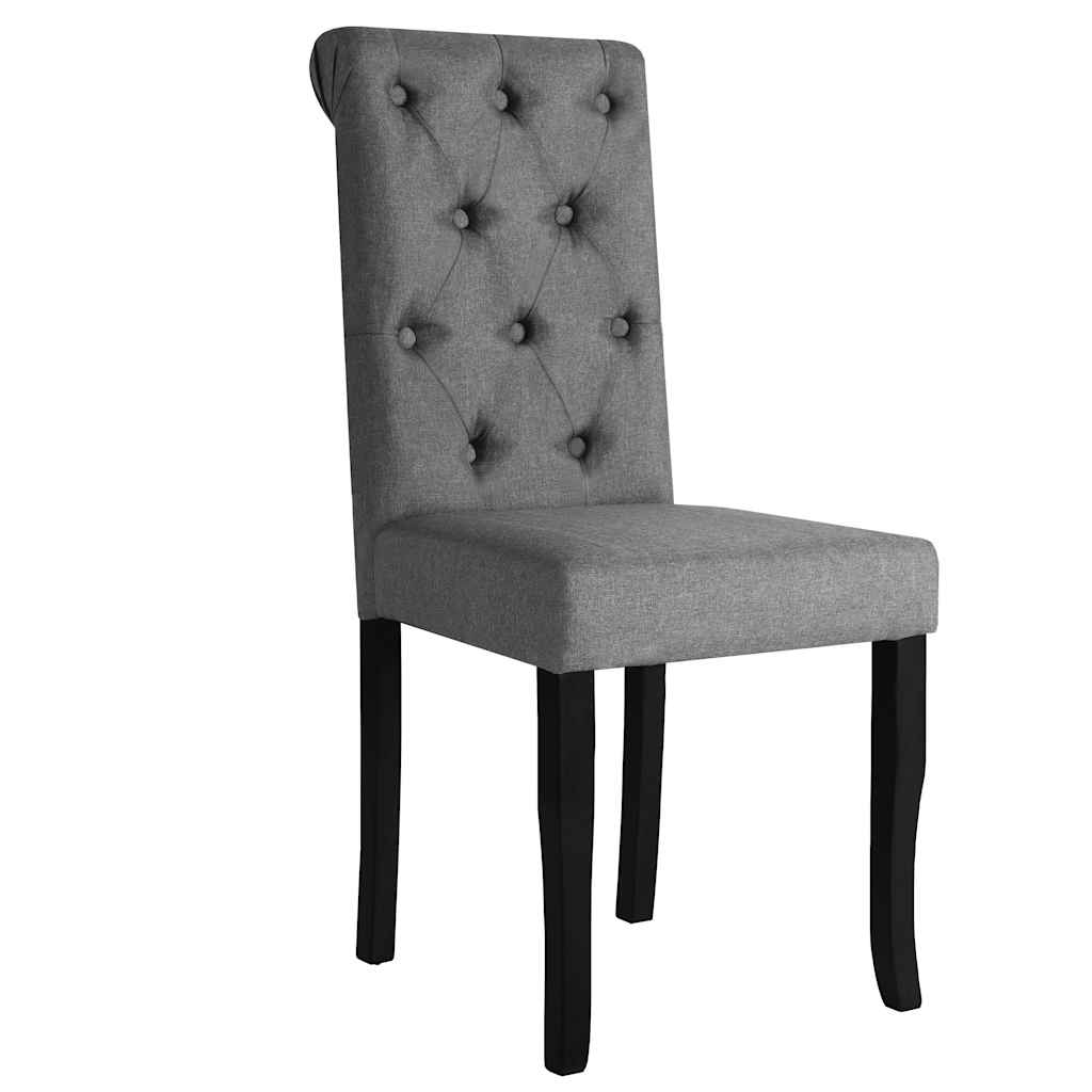 Vidaxl eetkamerstoelen 2 st stof donkergrijs