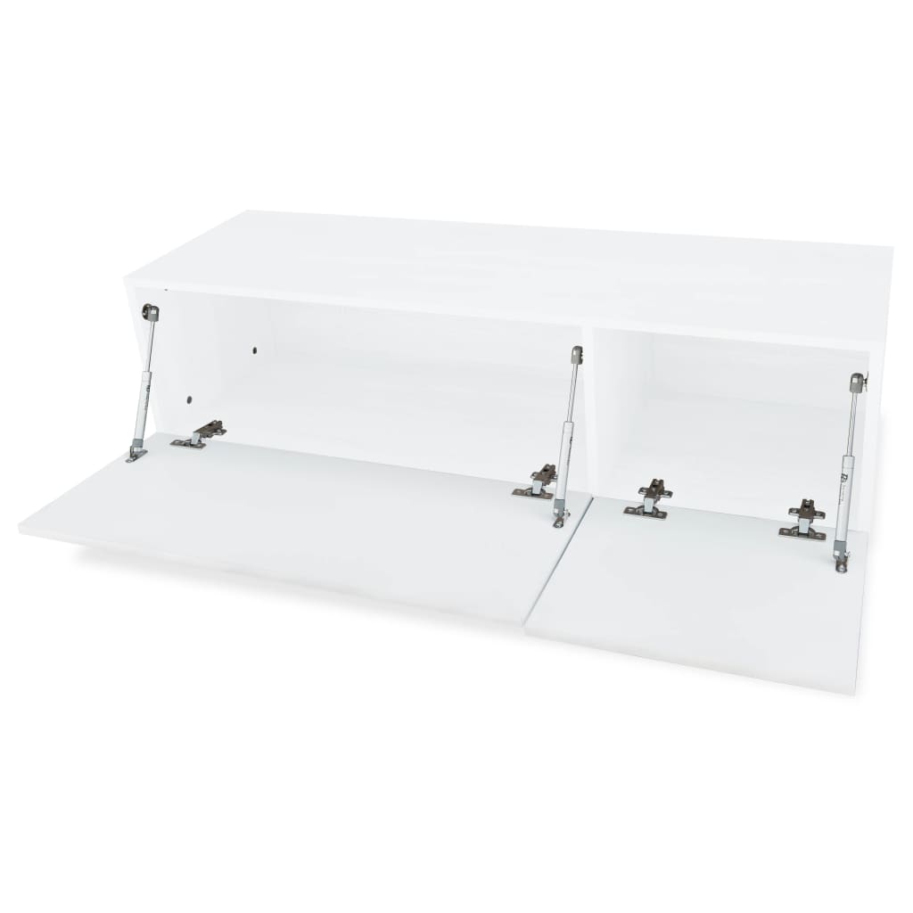 Vidaxl tv-meubel 120x40x34 cm bewerkt hout hoogglans wit