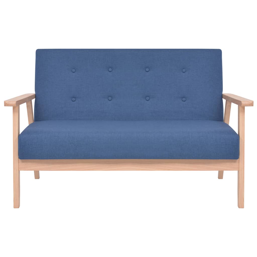 Vidaxl bankstel stof blauw 2-delig
