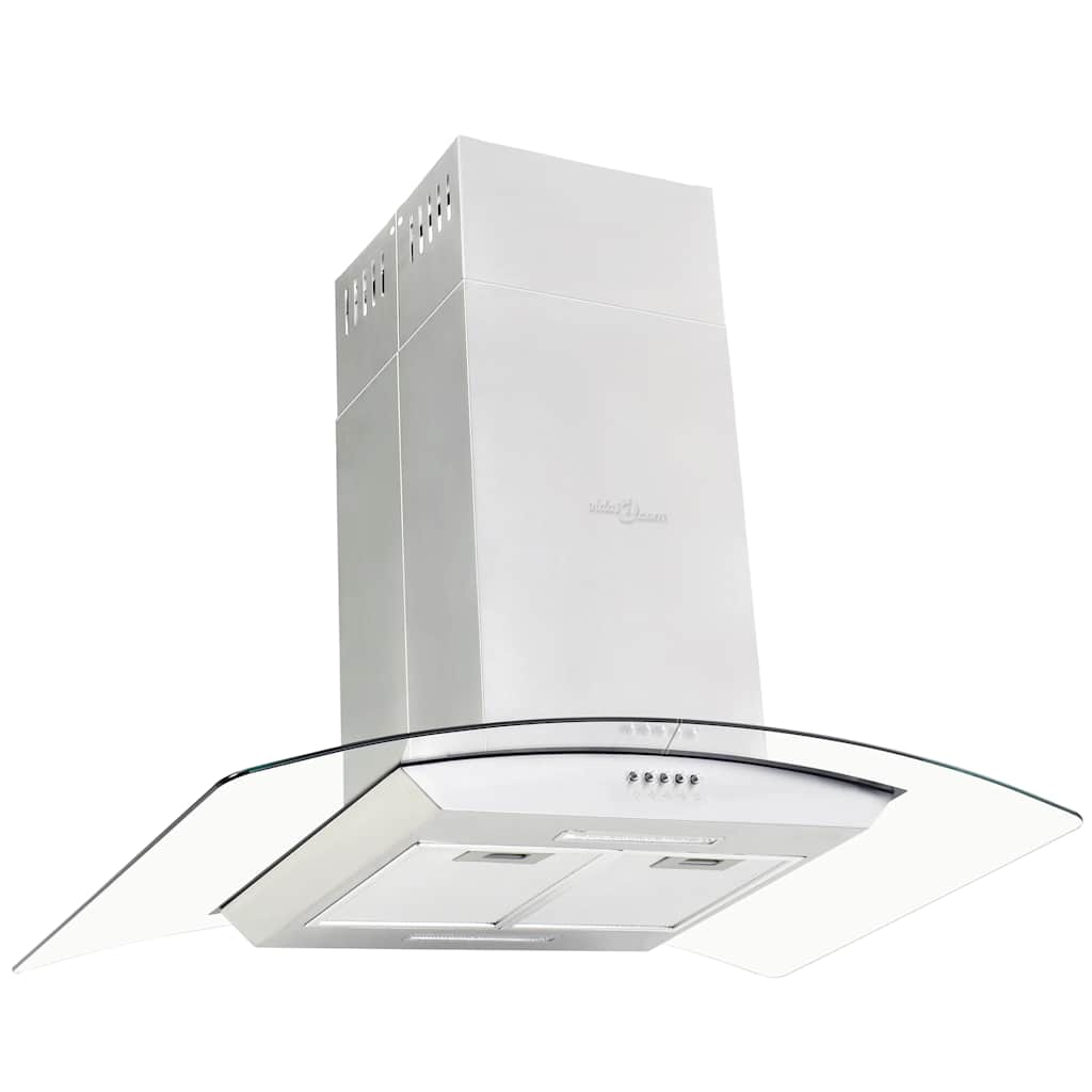 Vidaxl Island Extractor 756 m³ U LED 90 cm Edelstahl