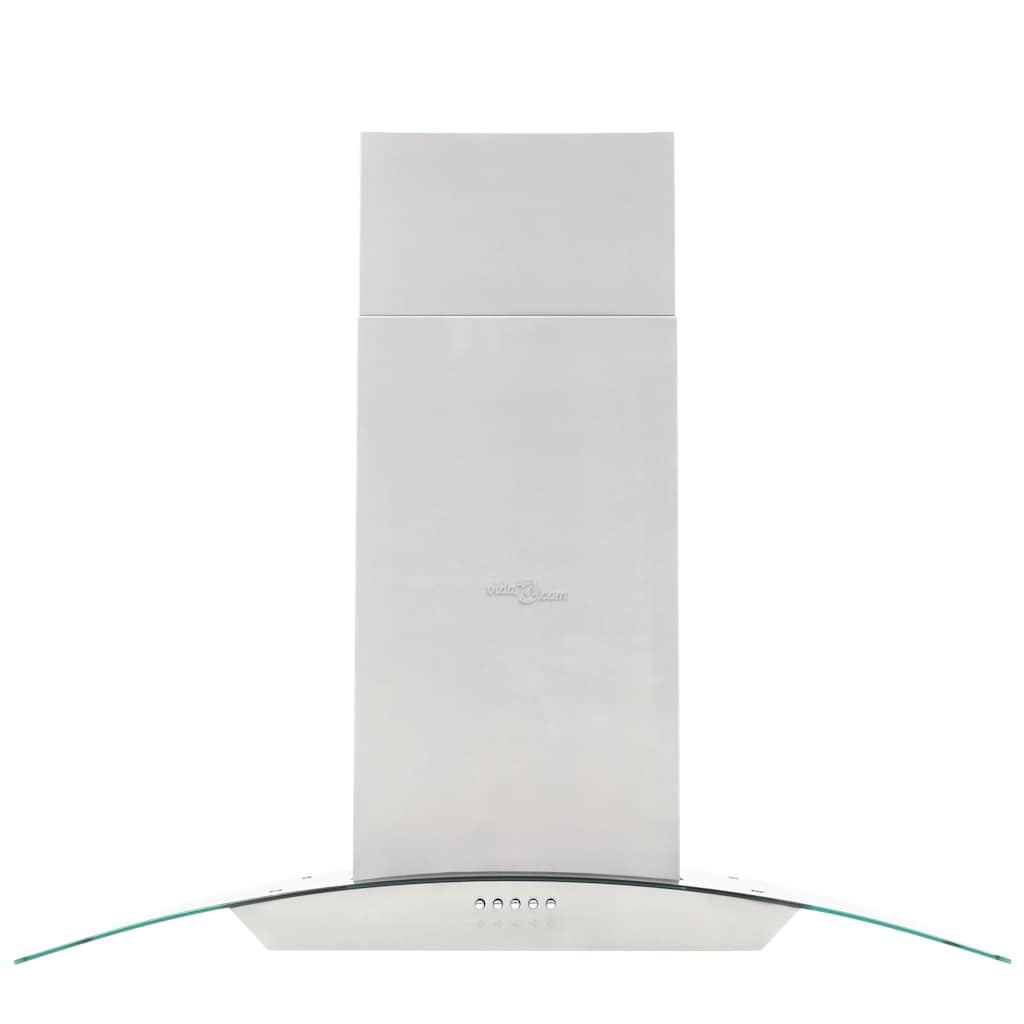 Vidaxl Island Extractor 756 m³ U LED 90 cm Edelstahl
