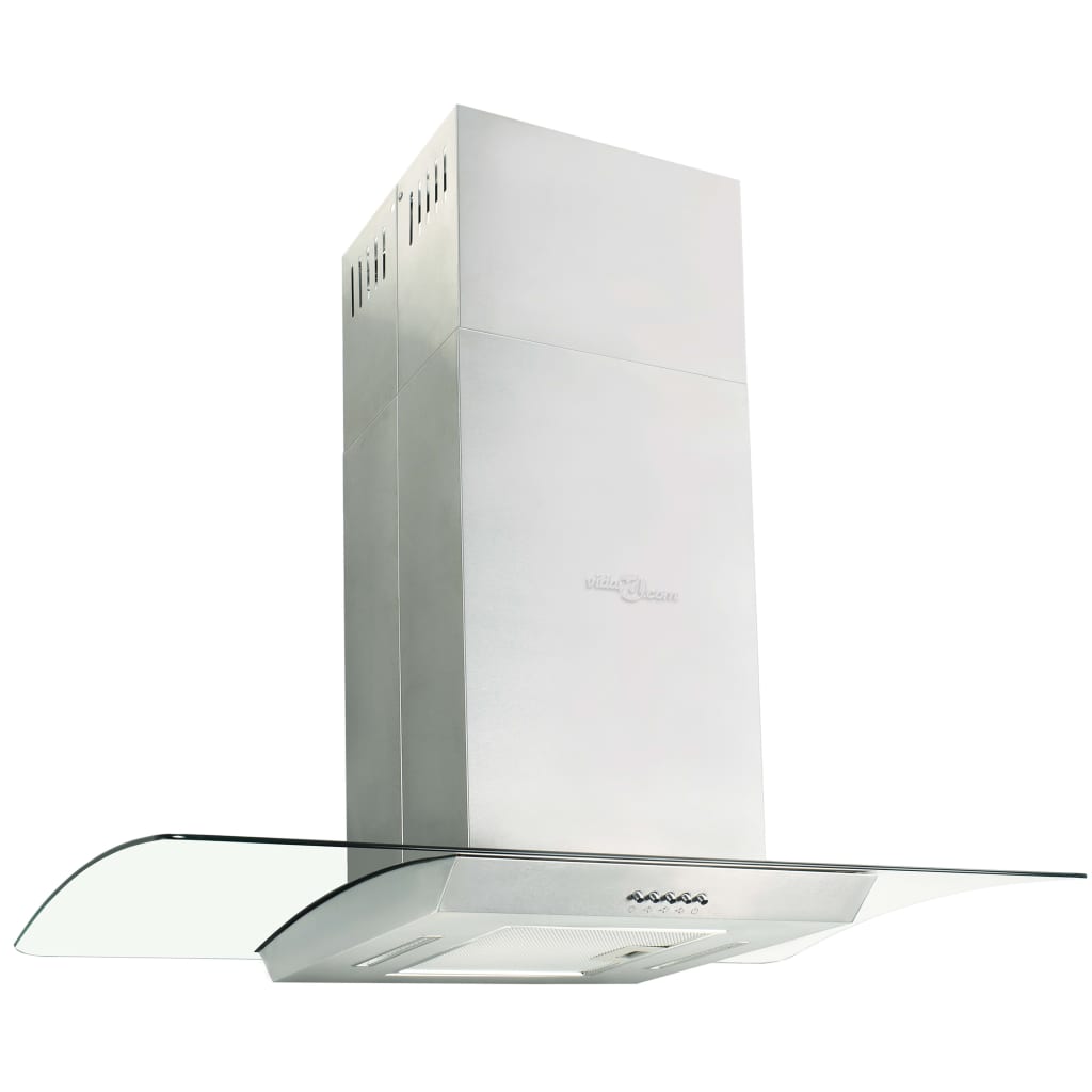 Vidaxl Island Extractor 756 m³ U LED 90 cm Edelstahl