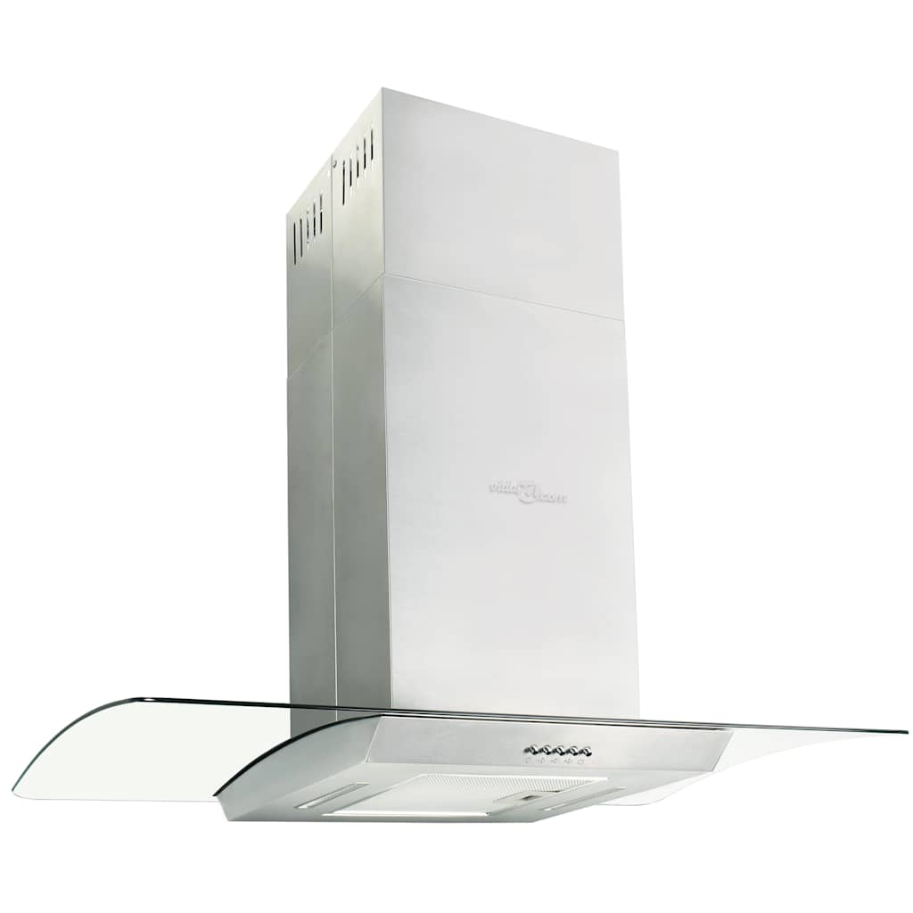 Vidaxl Island Extractor 756 m³ U LED 90 cm Edelstahl