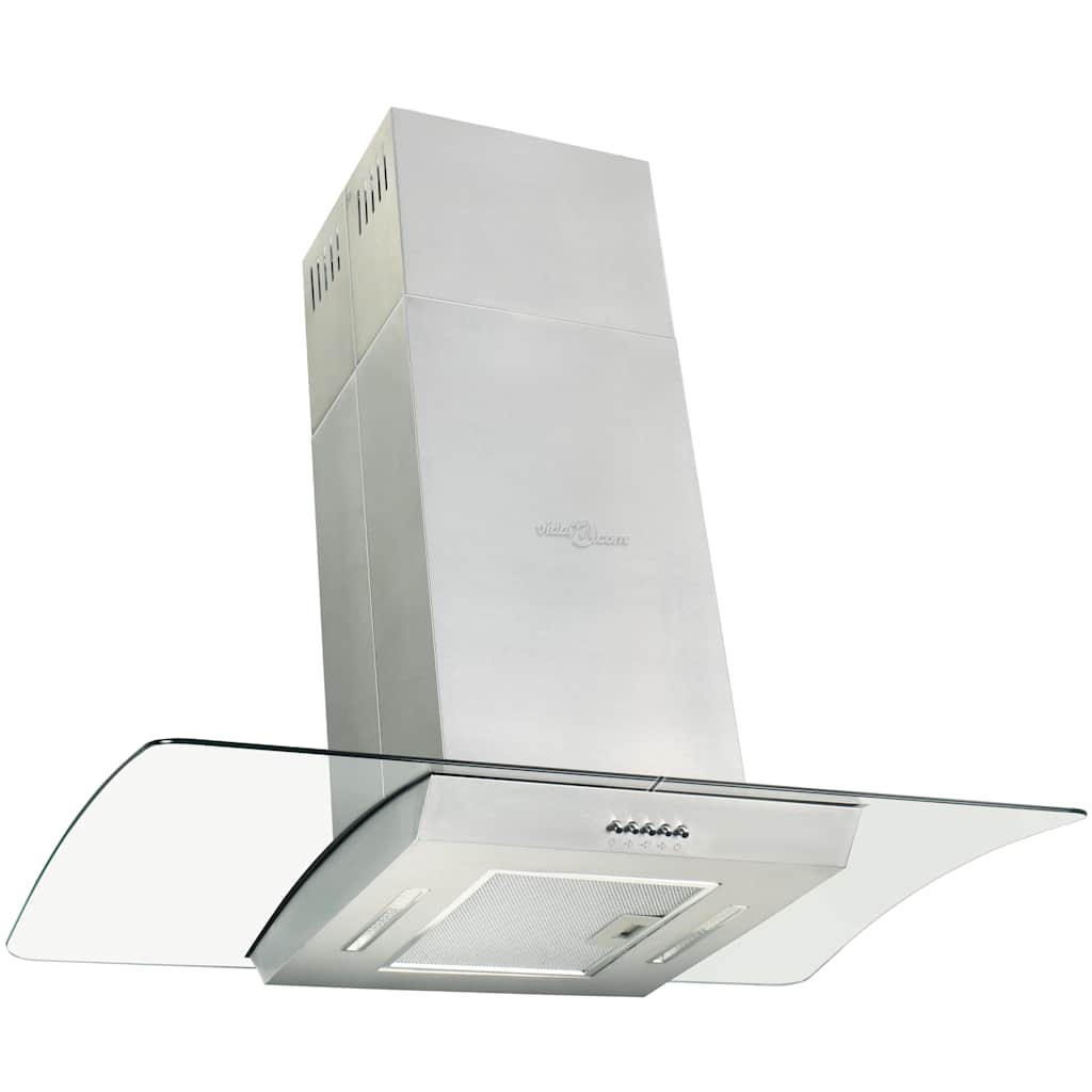 Vidaxl Island Extractor 756 m³ U LED 90 cm Edelstahl