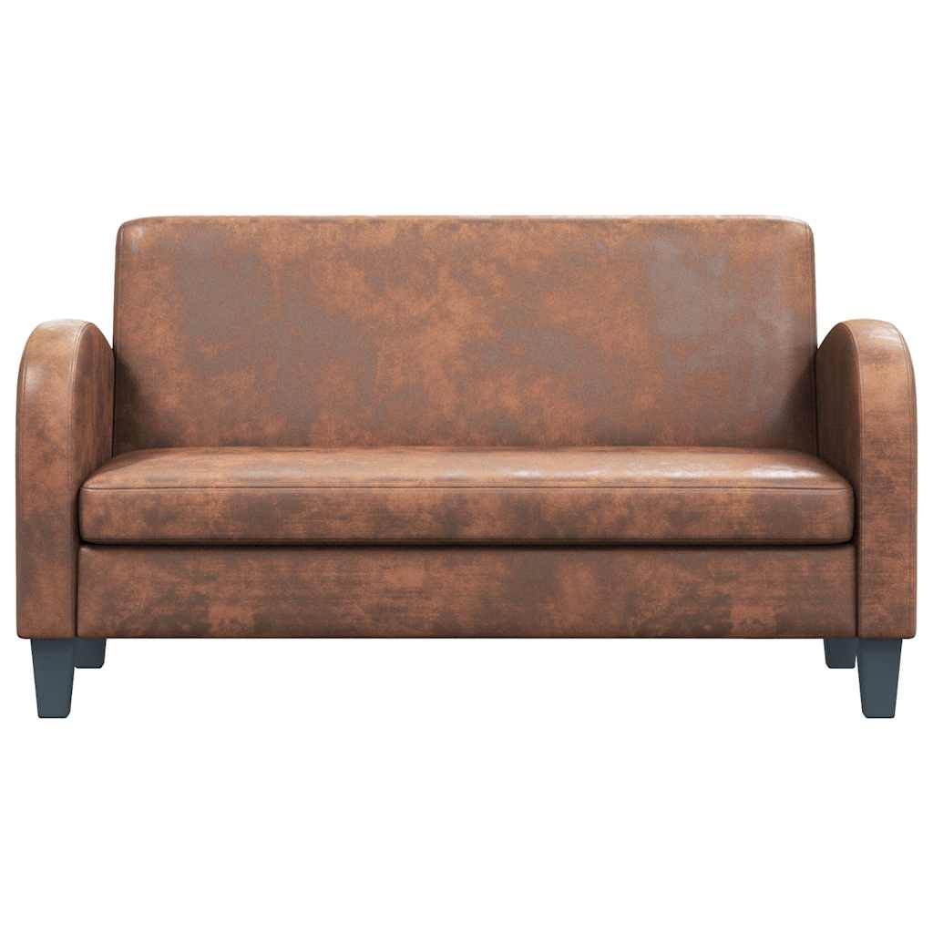 Vidaxl tweezitsbank kunstsuède bruin