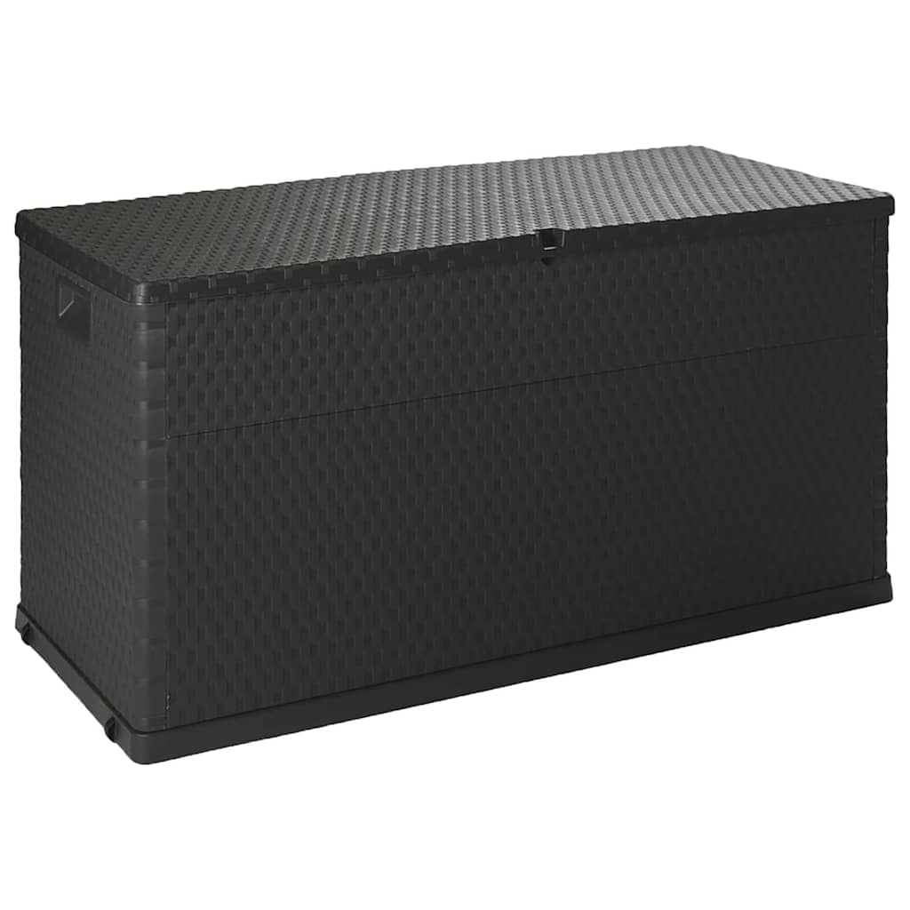 Vidaxl tuinbox 120x56x63 cm polypropeen rattan antracietkleurig