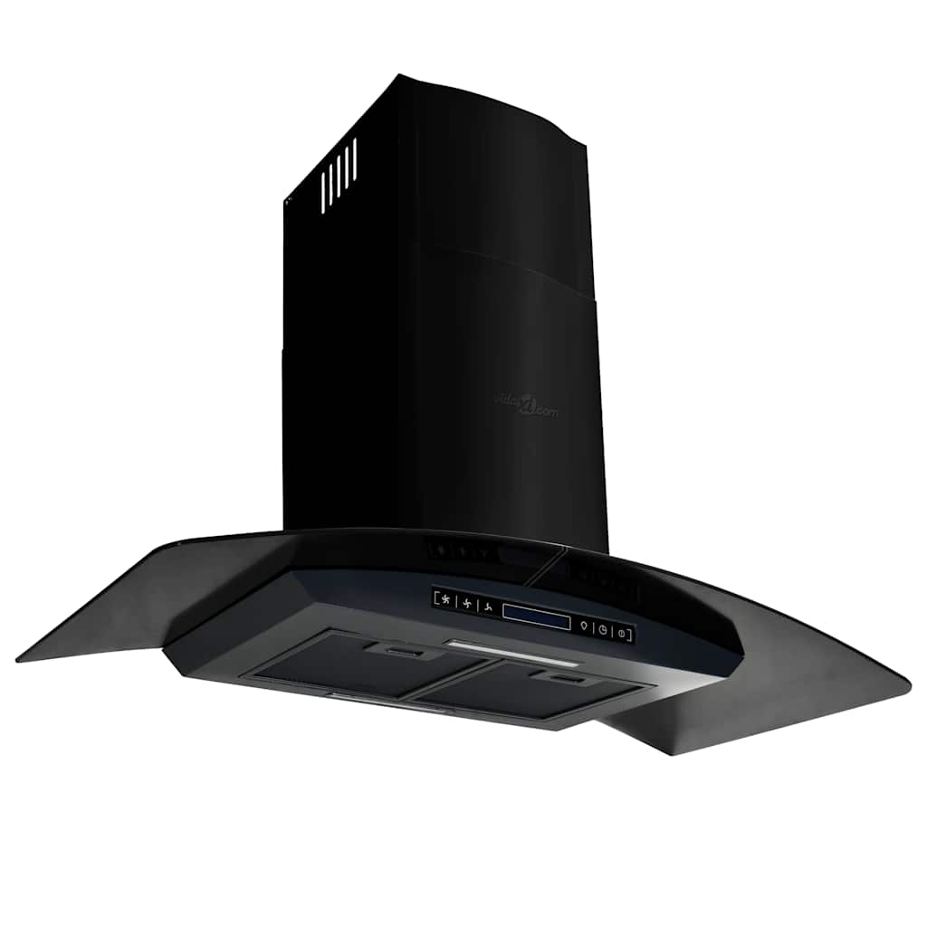 Vidaxl Wandextraktionshaube 756 m³ U 90 cm Edelstahl schwarz