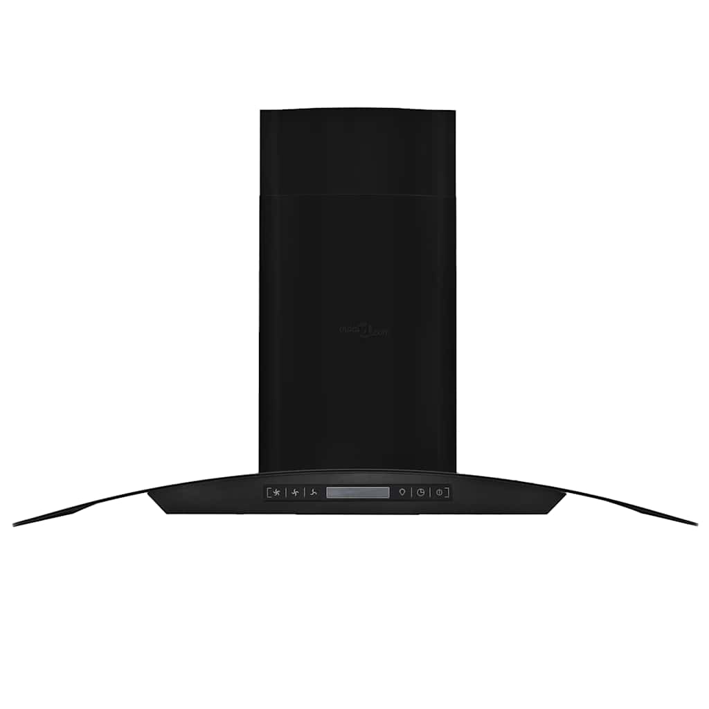 Vidaxl Wandextraktionshaube 756 m³ U 90 cm Edelstahl schwarz