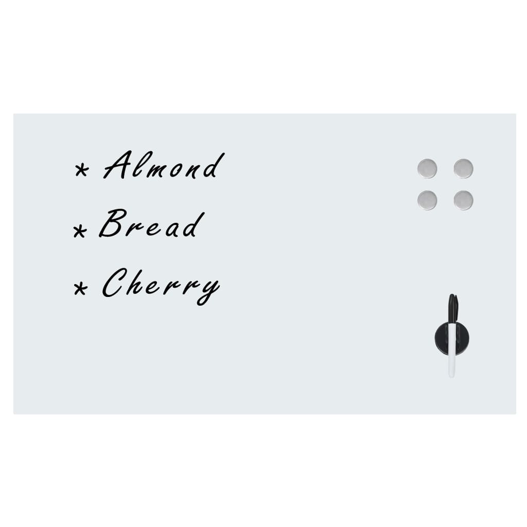 Vidaxx Wand-Whiteboard magnetisch 100x60 cm Glas
