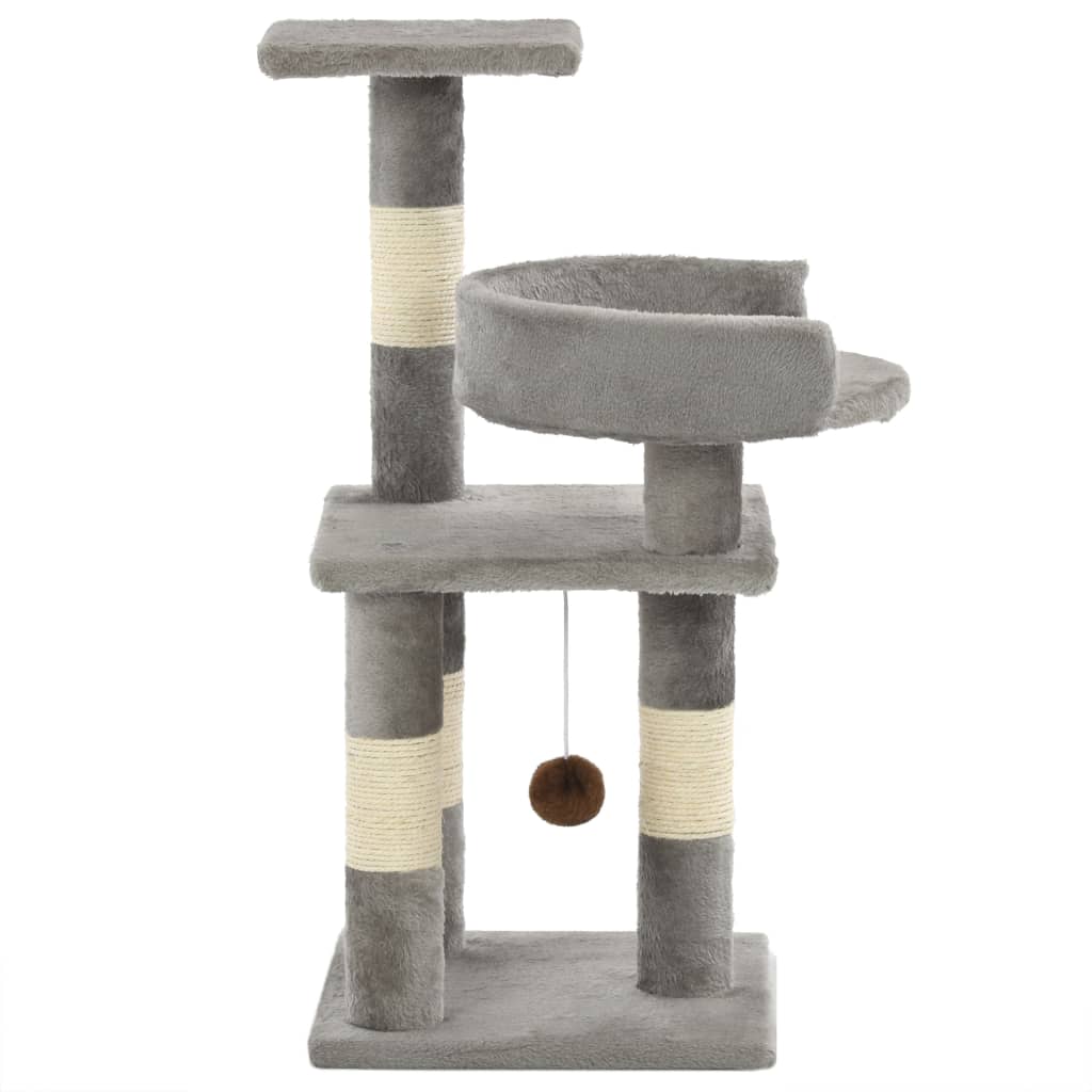Vidaxl -Katzenkratzerpfosten mit Sisal -Kratzerpfosten 65 cm grau