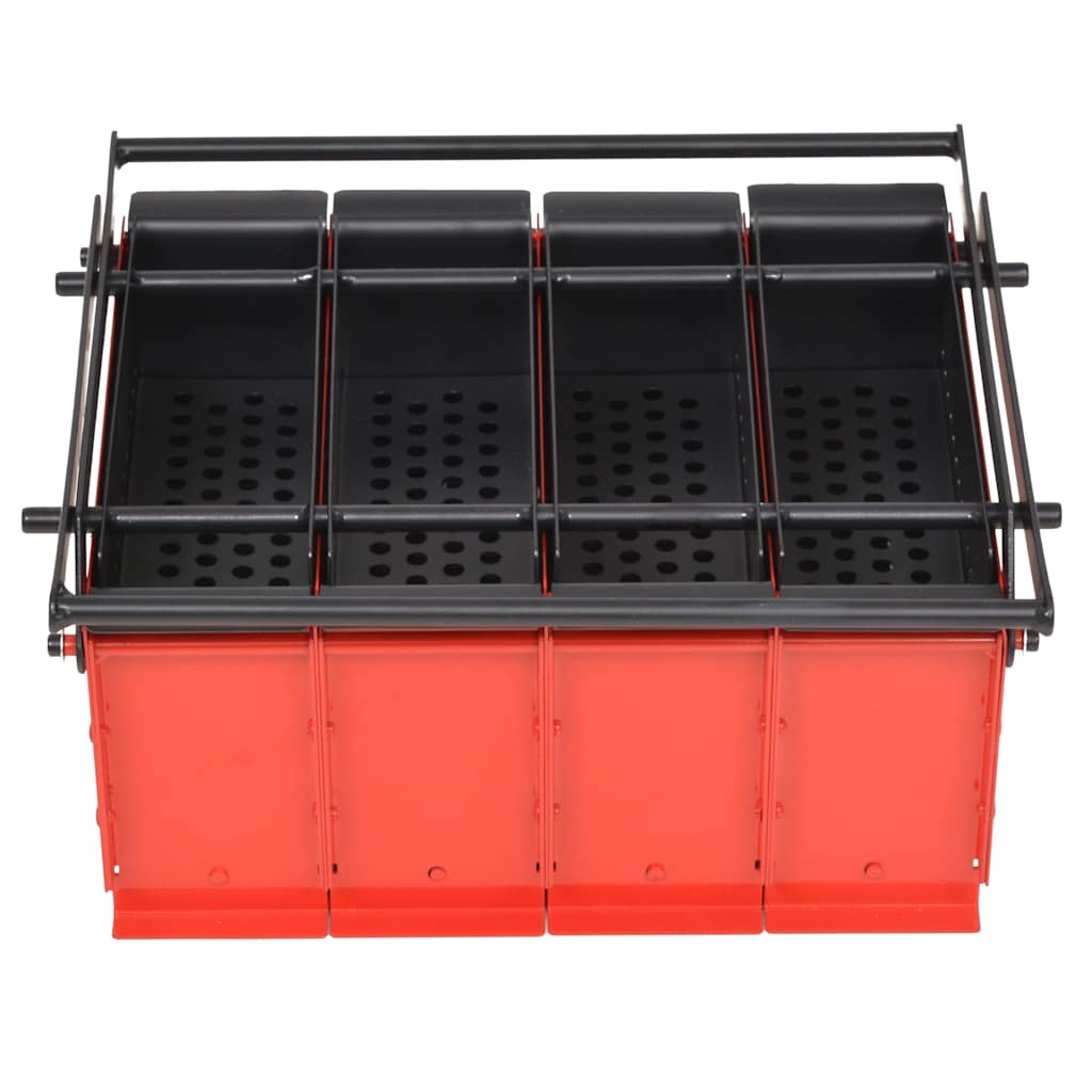 VIDAXL BRIQUETEN Press für Papier 38x31x18 cm Stahl schwarz und rot