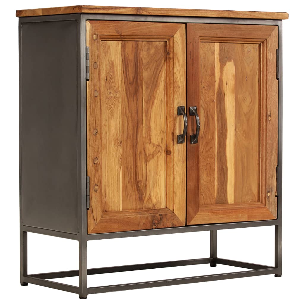 Vidaxl dressoir 65x30x70 cm gerecycled teakhout en staal