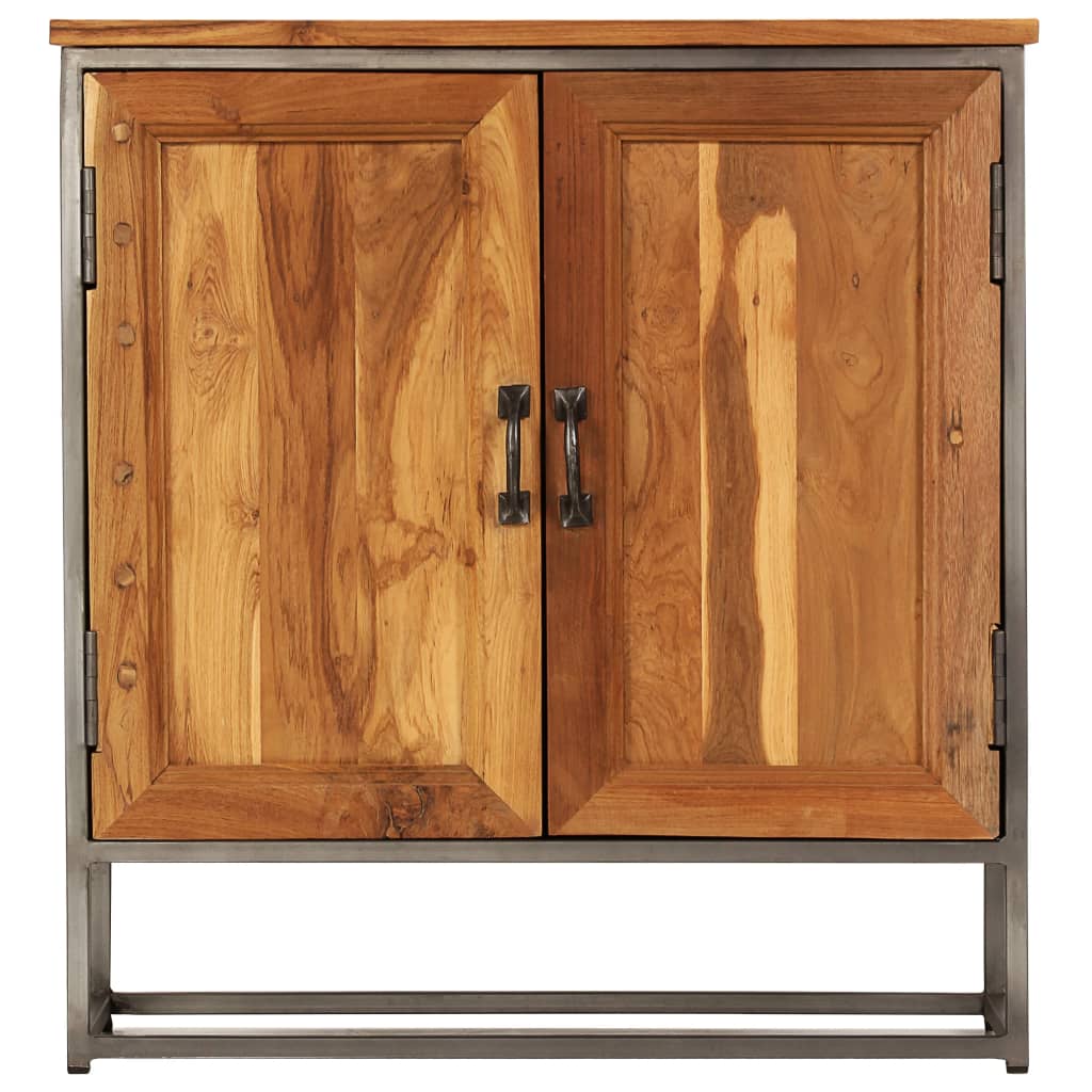 Vidaxl dressoir 65x30x70 cm gerecycled teakhout en staal