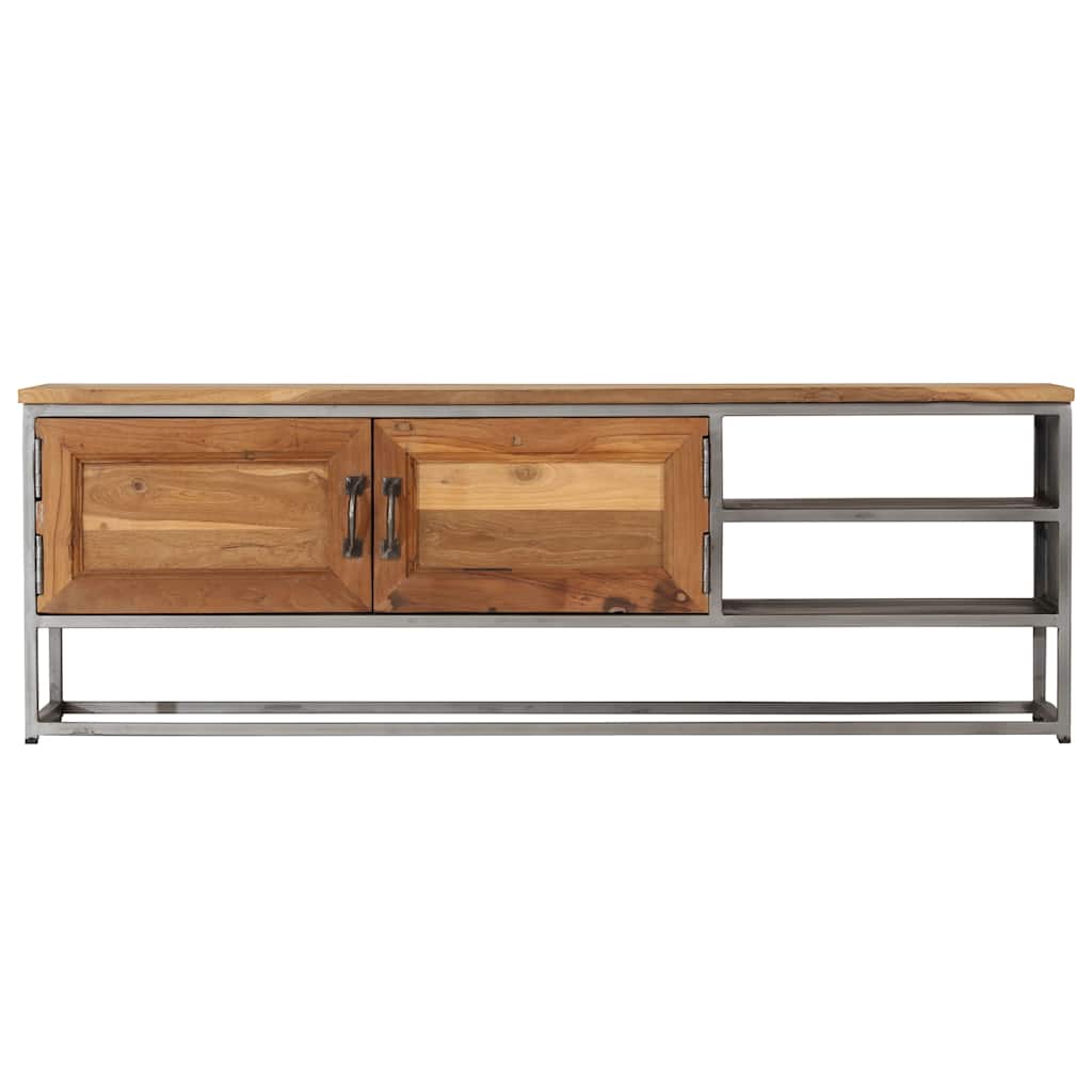 Vidaxl tv-meubel 120x30x40 cm gerecycled teakhout en staal