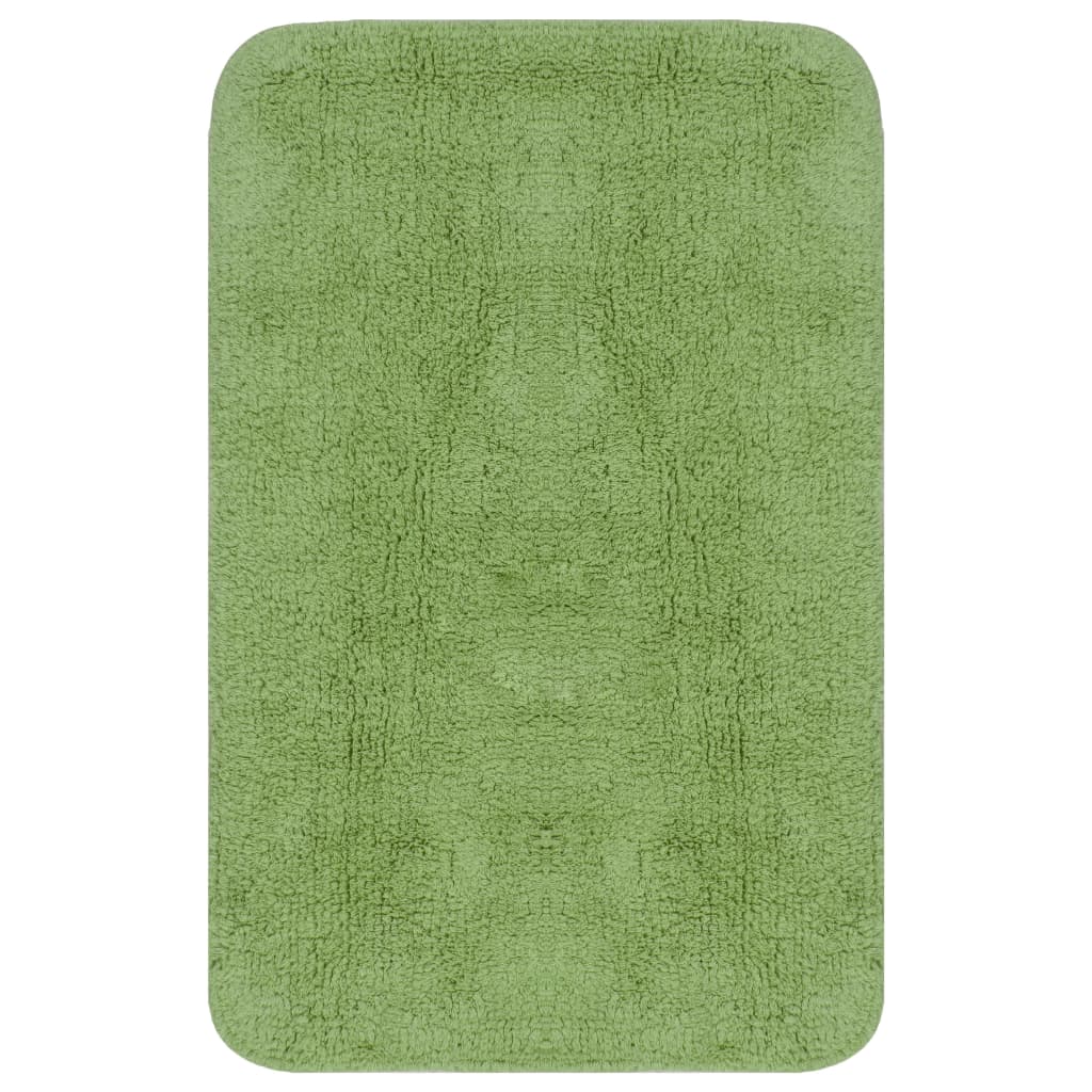 Vidaxl Bademattierungs-Set Fabric Green 3-Stück