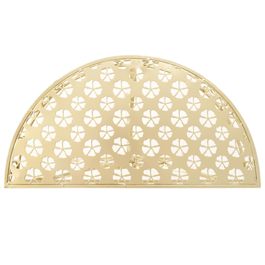 Vidaxl bijzettafel vintage stijl half rond 72x36x74 cm metaal goud