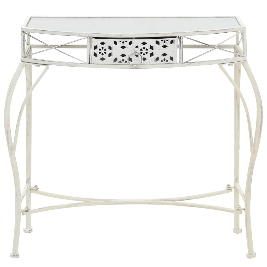 Vidaxl bijzettafel franse stijl 82x39x76 cm metaal wit