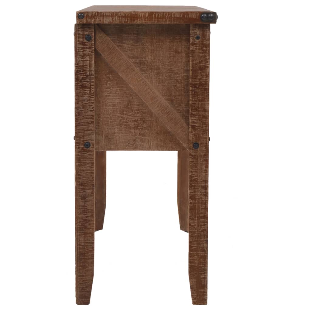 Vidaxl wandtafel 131x35,5x75 cm massief vurenhout bruin