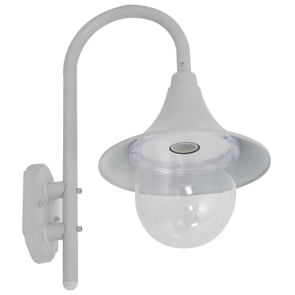 Vidaxl Gartenwandlampe E27 42 cm Aluminium Weiß