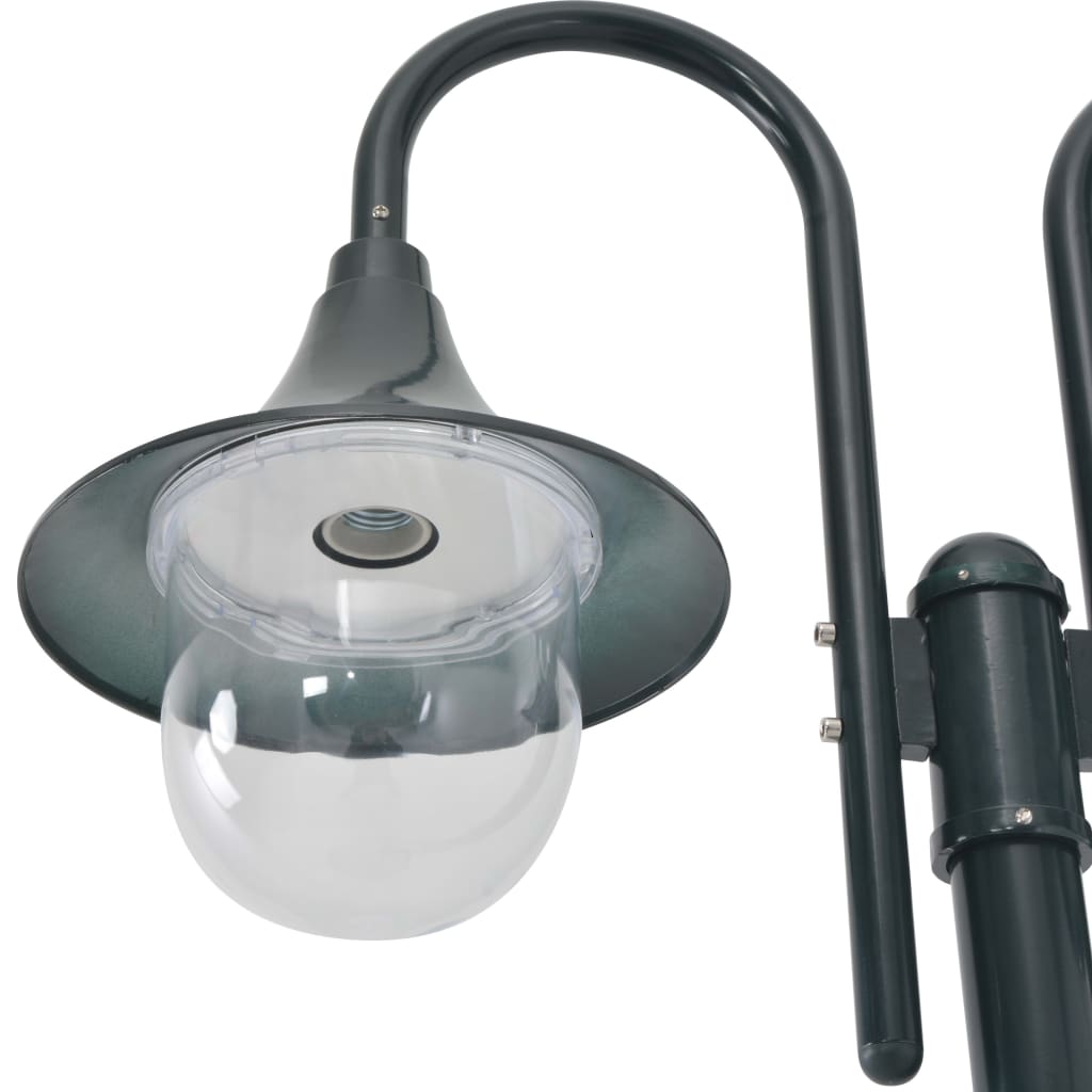 Vidaxl Pale Lighting Garden E27 220 cm Aluminium dunkelgrün 2-teilig