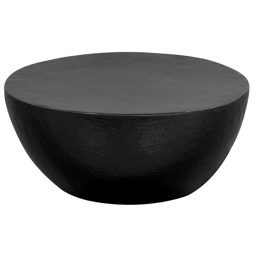Vidaxl salontafel 70x30 cm gehamerd aluminium zwart
