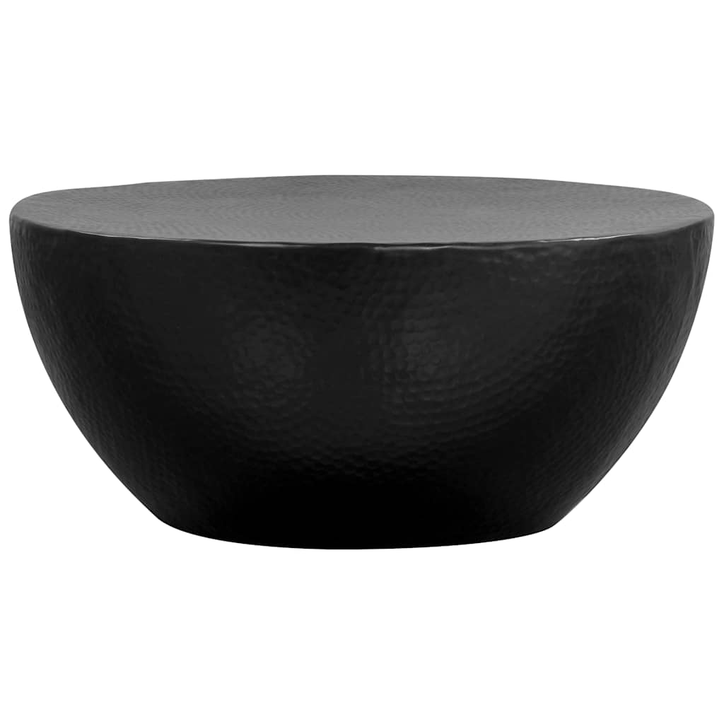 Vidaxl salontafel 70x30 cm gehamerd aluminium zwart
