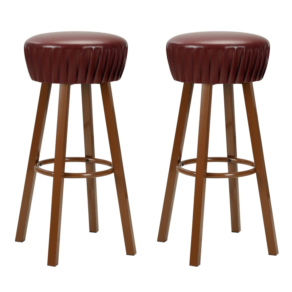 Vidaxl barstoelen 2 st kunstleer bruin