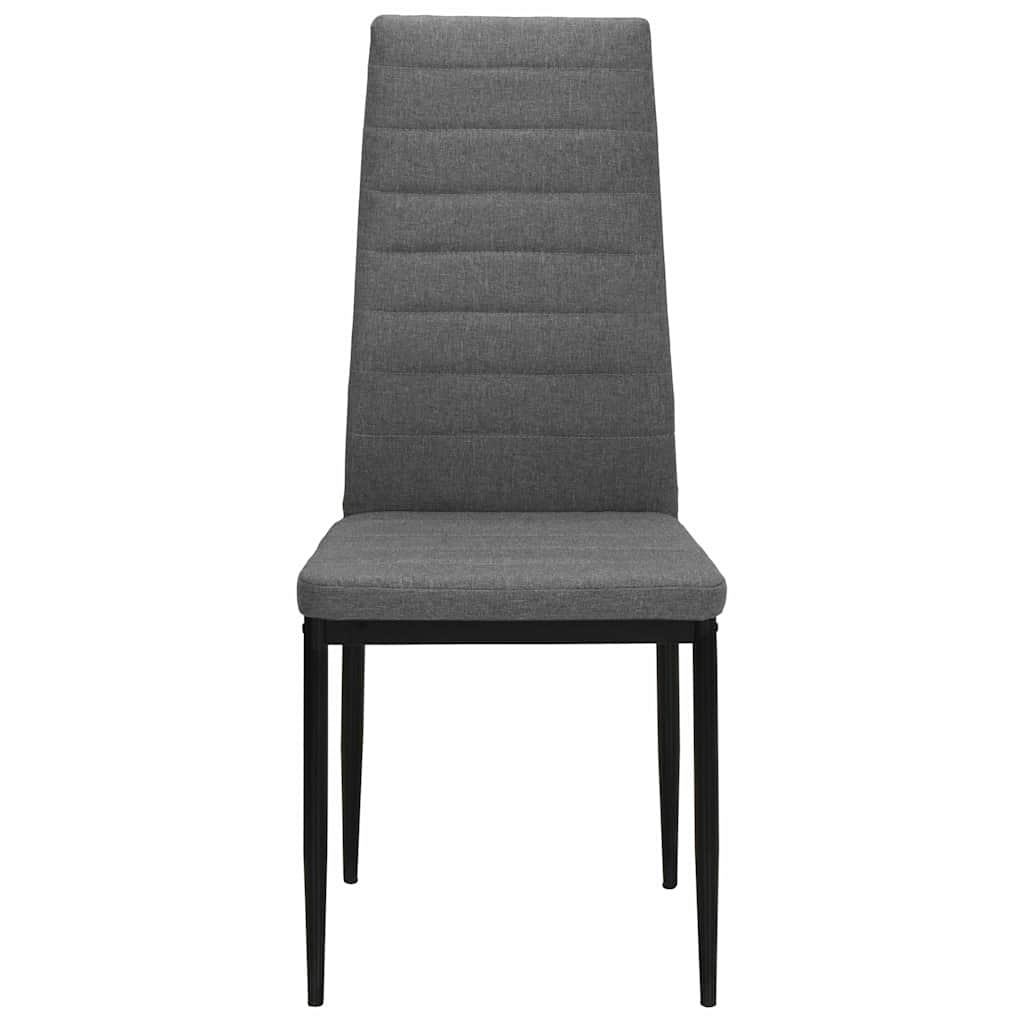 Vidaxl eetkamerstoelen 4 st stof lichtgrijs