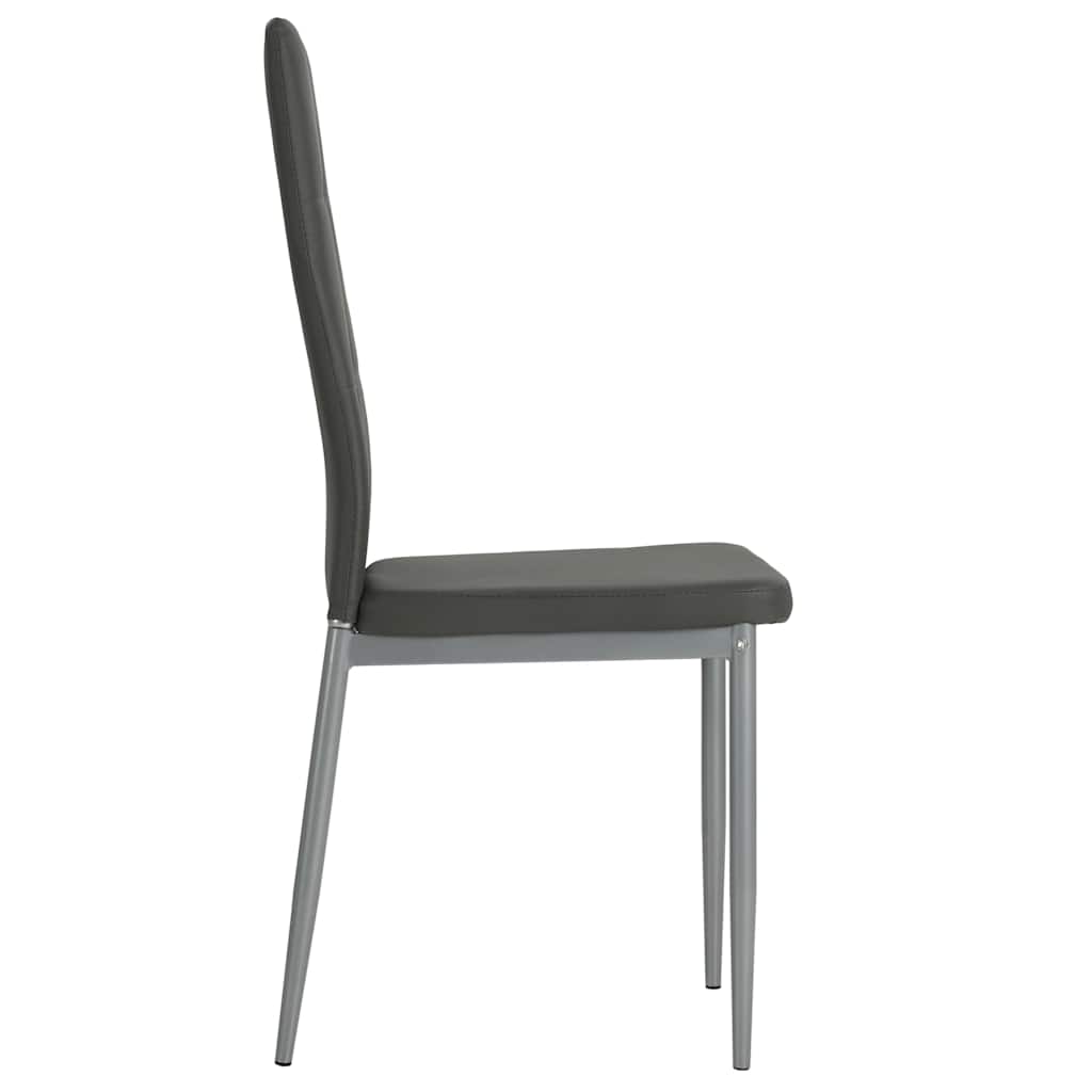 Vidaxl eetkamerstoelen 2 st kunstleer grijs